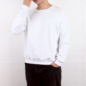 素色刷毛大學T   男上衣/男T恤/女上衣/刷毛上衣