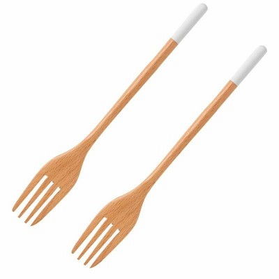 みのる陶器 note パスタフォーク 21cm white 2本セット