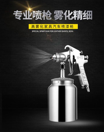 【可開發票】全網最低價~噴槍吉由W71汽車家具下壺手動噴漆槍w77氣動高霧化乳膠漆油漆噴槍