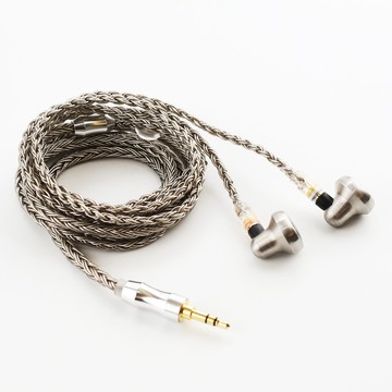 超優音質 靜電單元 壓電陶瓷【M148】石墨烯振膜雙腔 DIY 耳機 MMCX 拉絲鈦殼 可換線 mmcx插針