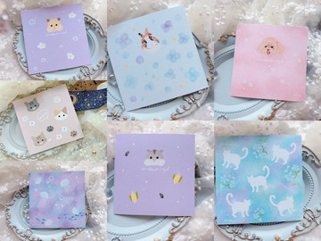 貓狗 寵物 水母 倉鼠 兔 明信片 香港 原創 插畫