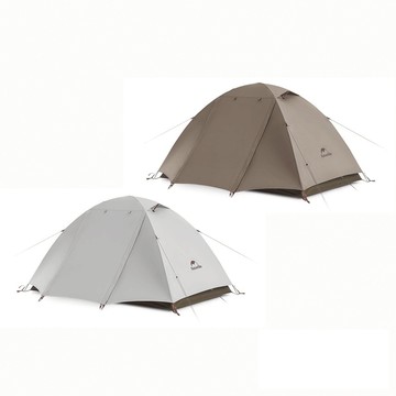 【Naturehike】云川輕量210T格子布黑膠帳篷 雙人/三人 栗杏白/淺咖棕  ZP024 原廠公司貨一年保固