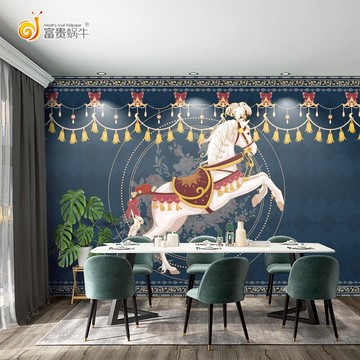 3d歐式愛馬仕輕奢壁布復古藝術客廳臥室壁紙高檔服裝店美容院墻紙