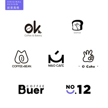 美式LOGO設計 美式簡約 logo設計 咖啡店 茶飲店 酒吧 餐廳 招牌設計 卡通設計 海報設計