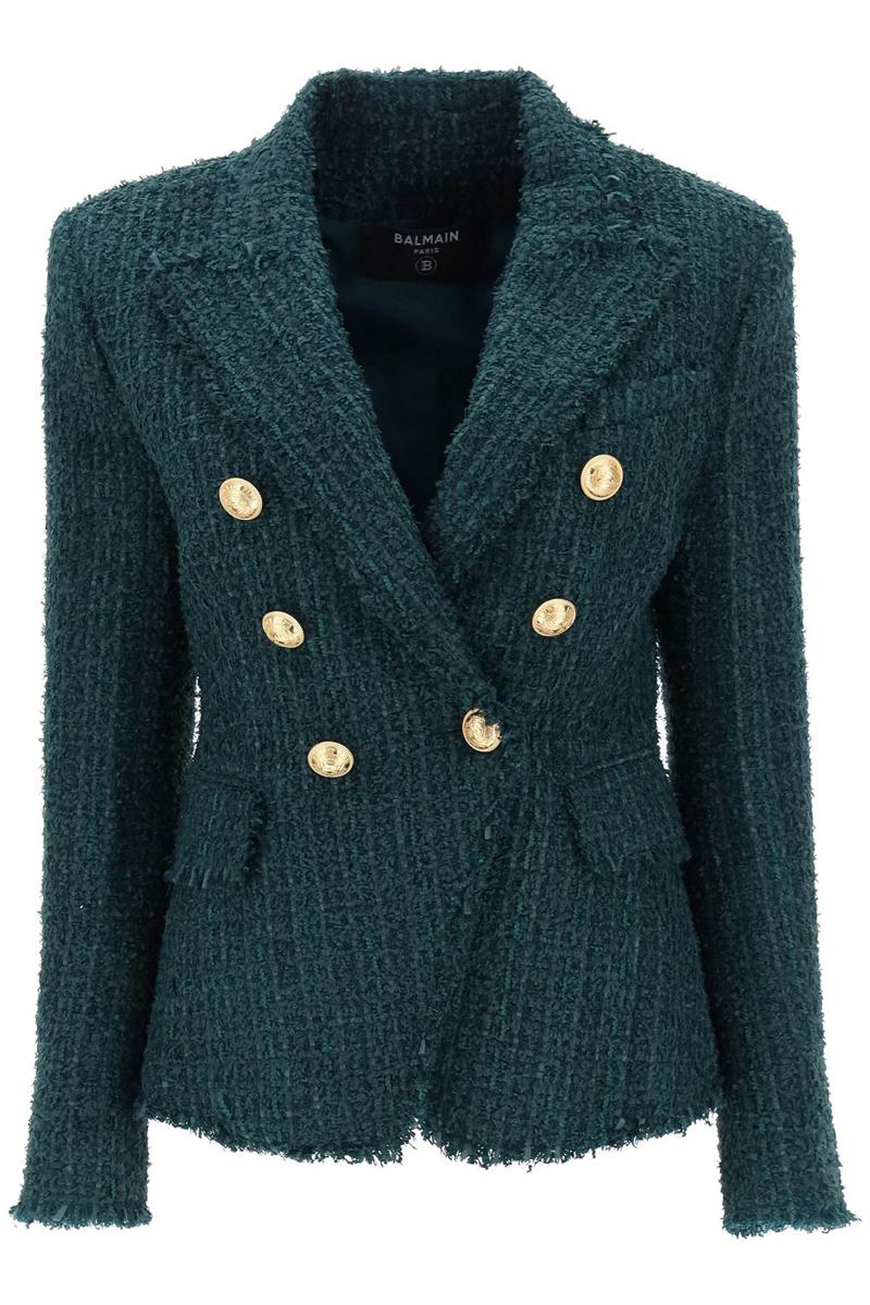 Balmain double-breasted jacket in tweed