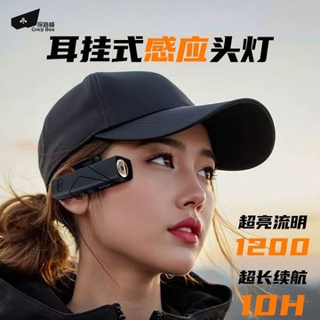 👀隔日達🌺台灣現貨🌺新陞級戶外可拆卸輕巧型頭箍高亮LED照明燈TYPE-C充電便捷超長續航揮手感應頭燈紅白雙光源