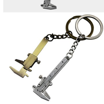 極光商城-迷你游標卡尺鑰匙扣便攜工具鋅合金鑰匙扣鏈圈工具隨身小挂件