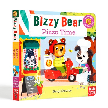 「送音頻」Bizzy Bear:pizza time 互動式繪本 推拉書 操作書 小廚師 忙碌的小熊 有聲書 職業