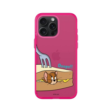 iPhone 15 Pro Max Clear 粉漾桃 - 湯姆貓與傑利鼠 Tom and Jerry - 傑利鼠夾心三明治