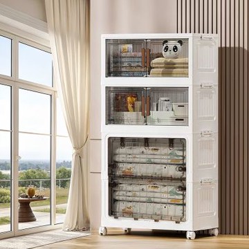 Mr.box 70面寬摺疊收納櫃-附滑輪-2開門+單櫃 兩款可選