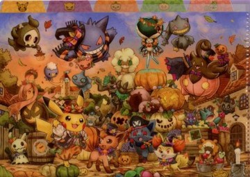 Halloween Harvest Festival A4 5 Pocket Clear File精靈寶可夢口袋妖怪中心限定