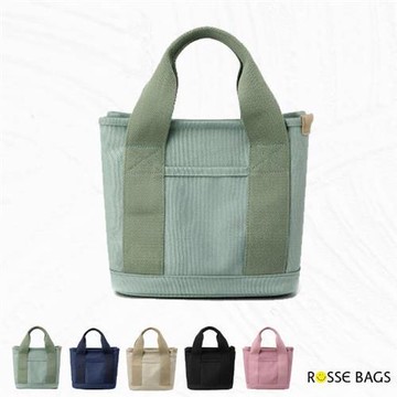 【Rosse Bags】百搭休閒手提托特帆布包(現+預  黑 / 粉 / 綠 / 深藍 / 卡其)-慈濟共善