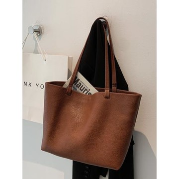 軟皮托特包新款2025包包女大容量質感小眾單肩高級感上班通勤大包