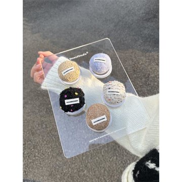 原創可愛手感舒服綿羊毛呢手機支架氣囊創意毛絨簡約磁吸支架防摔