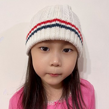 五折出清 兒童毛帽【ISW】美麗諾羊毛線帽-白色 設計師品牌