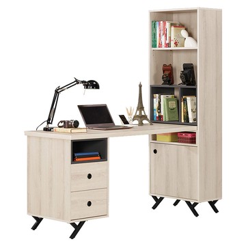 【H&D東稻家居】5尺L型二抽書桌(TCM-03768)