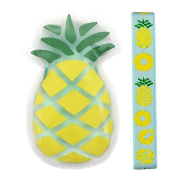 SCHÖN 保冷劑 + 午餐腰帶 菠蘿 可愛造型便當保冷組 重複使用 各年齡適用  1組  1入