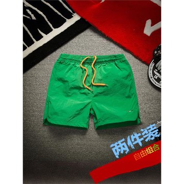夏季薄款三分褲速干沙灘短褲男士情侶運動修身居家休閑潮流大褲衩