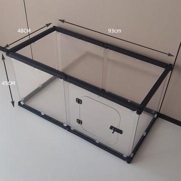 透明狗圍欄寵物圍欄室內陽臺小型犬狗狗可拆卸家用防越獄自由組合 d8053