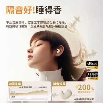 耳機睡眠降噪真2025新款隔音專用久戴不痛可側覺適用華為