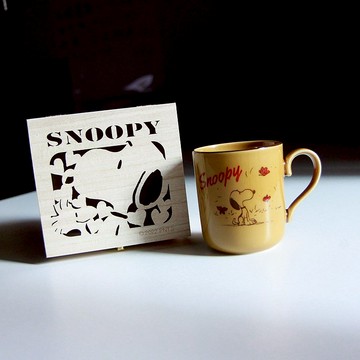 【畢業季/免運/特惠】SNOOPY直筒馬克杯含木盒(咖啡光)