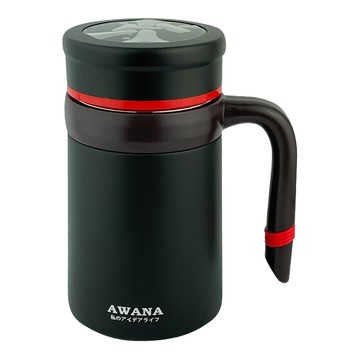 AWANA 城市濾網辦公杯  黑色  500ml  1個