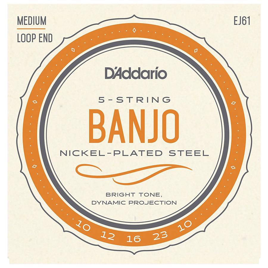 D'Addario DADDARIO バンジョー弦 ニッケル Medium 5弦 .010-.023 EJ61