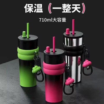 新品上市 高顏值巨無霸保溫杯316不銹鋼咖啡新款冰霸杯吸管水杯隨行大容量 幸福驛站