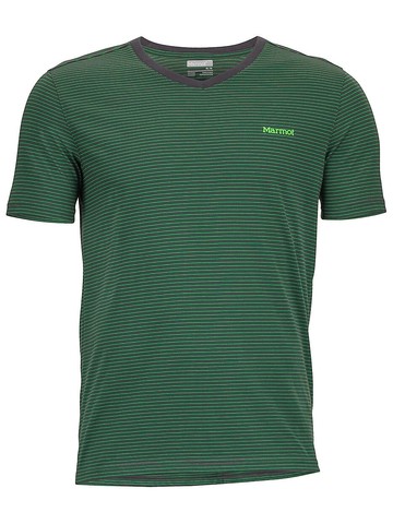 ├登山樂┤美國Marmot土撥鼠 Salt Point 男款V領短袖上衣 綠#53180-1440