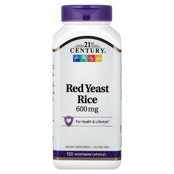 21st Century, 紅曲米，600 毫克，150 粒素食膠囊