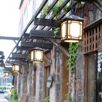 太陽能戶外吊燈防水庭院燈室外涼亭走廊過道陽臺燈陽光房葡萄架燈