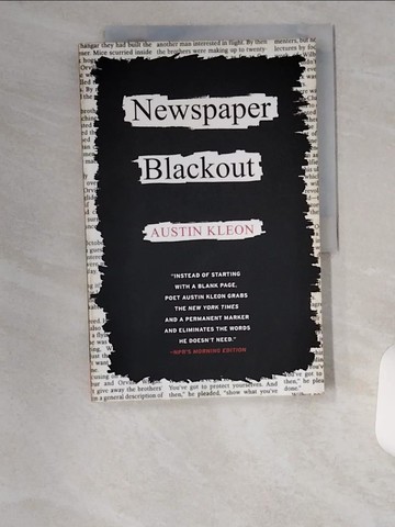 【書寶二手書T9／設計_TTV】Newspaper Blackout_Kleon, Austin