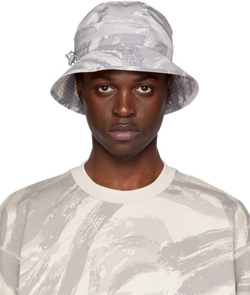 Moncler Genius 灰色 4 Moncler HYKE 系列印花渔夫帽