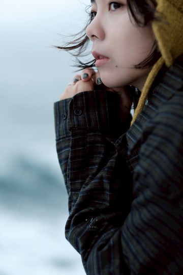 栗島格子寬鬆襯衫 - 2色 - 綠格