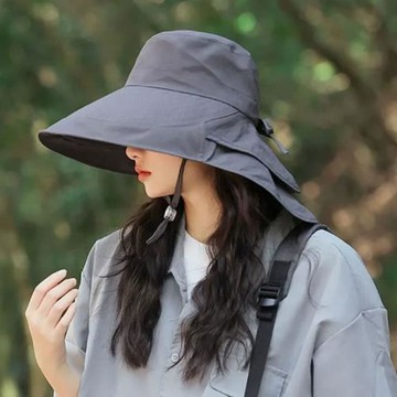 日本 BEAUTYJAPAN 防水透氣吸濕速乾抗U大寬縁 防曬帽BJ2172 灰色