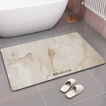 【帕斯特地墊】軟硅藻泥吸水升級地墊 珪藻泥 瞬間吸水 浴室 快速吸水 耐磨 米石紋40*60(踏墊/止滑墊)