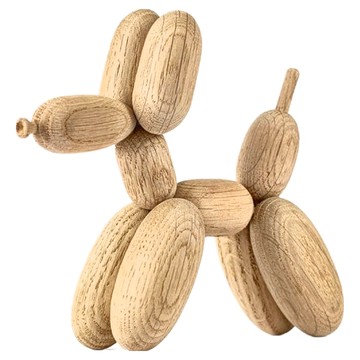 Boyhood 氣球狗造型橡木擺飾 丹麥設計  小(16x14.5x5.5cm)  橡木色