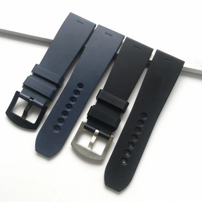 カリブル ラバーベルト 24mm ブルー ストラップ ダイバー 互換 防水