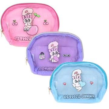 小禮堂 Esther Bunny 艾絲樂小兔 紗網刺繡面紙收納包