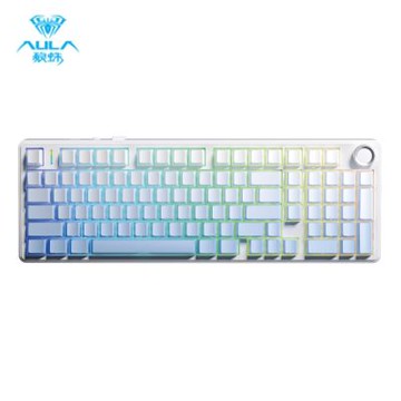 狼蛛AULA F99pro 三模機械鍵盤（漸變藍）靈動軸 側刻-無繁中