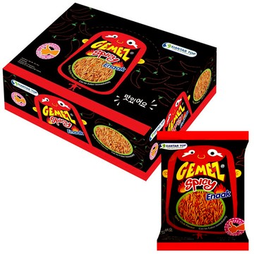 韓國 Enaak 香脆點心麵 辣味(14g*30包)盒裝【小三美日】小雞麵 D004179 SPICY 脆麵 小雞麵