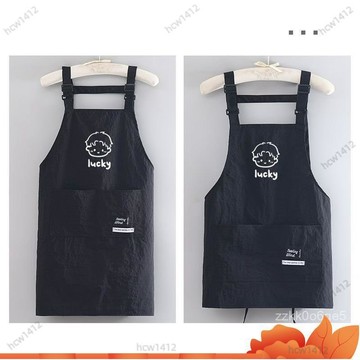 ⚡爆款下殺⚡ 卡通圍裙 防潑水 傢用廚房做飯 餐飲專用工作服圍裙 成人款圍腰 N5J7