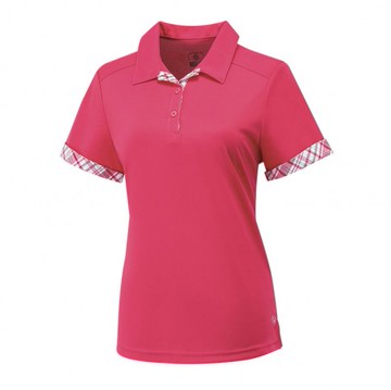 【【蘋果戶外】】山林 31P70 38 玫紅 女 透氣排汗有領上衣 抗UV 短袖上衣 吸濕 快乾 春夏 Mountneer