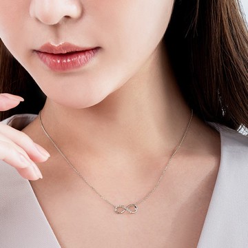 京華鑽石 infinity系列項鍊 10K 天然鑽石共0.10克拉 鑽石項鍊
