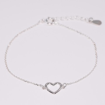 【小Ken先生】韓風｜低致敏｜925全純銀｜愛心系列｜純粹的愛｜手鍊