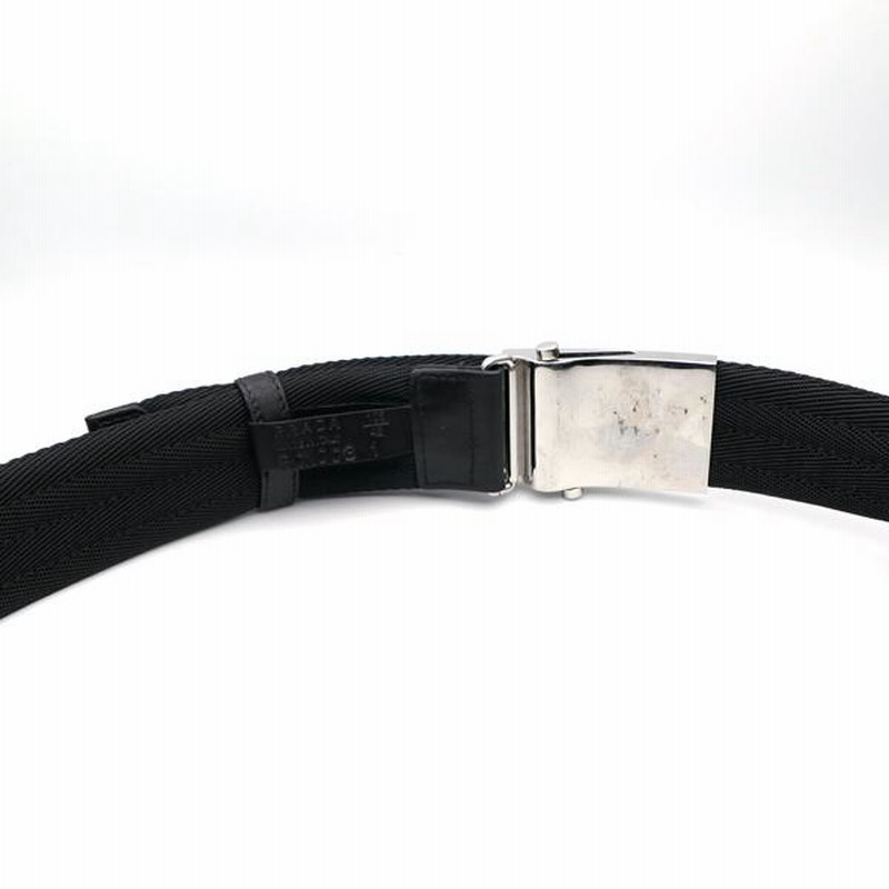 PRADA プラダ ADJUSTABLE FIT BELT 2CN003 NERO 黒 ロゴバックル 