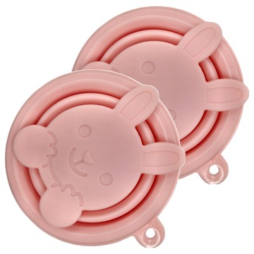 FaSoLa 食品級FDA鉑金矽膠多功能摺疊碗杯 萌寵款  單件  2組