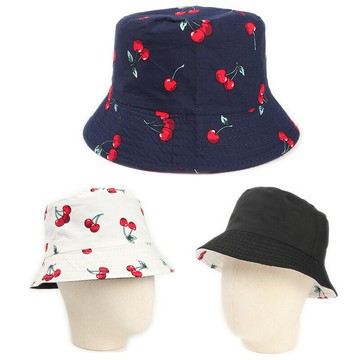 現貨+預購 防曬帽漁夫帽遮陽帽大帽簷戶外登山帽透氣-櫻桃雙面男女帽子2色74cq58【獨家進口】【米蘭精品】