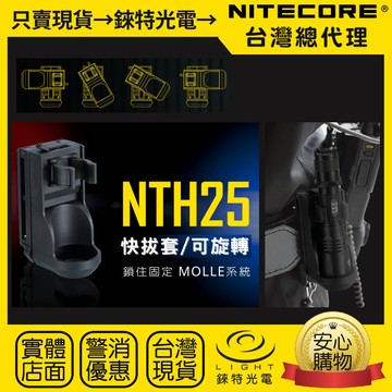 【錸特光電】NITECORE NTH25 快拔套 可鎖住手電筒 360旋轉 MOLLE 警察勤務 可掛S腰帶 P20i