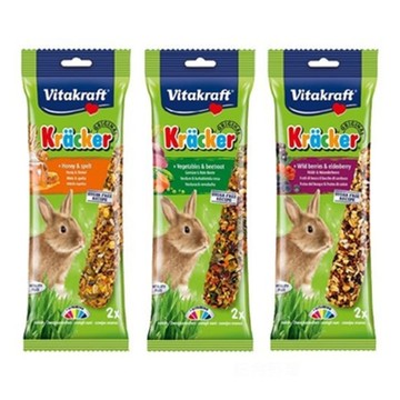 德國Vitakraft VITA-兔子棒棒糖-香純蜂蜜/綜合野莓/鮮香蔬菜 袋裝/2支入 x 5組